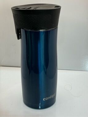 Contigo Metallic Blue Travel Tumbler with Black Lid